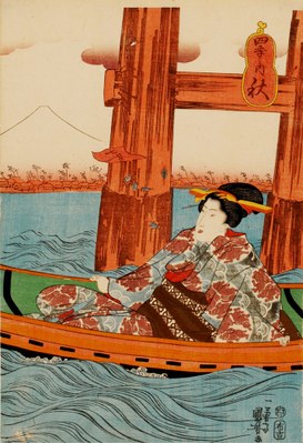 Utagawa Kuniyoshi: Shiki no uchi (From the sequence of the four seasons: autumn), 1843-1847