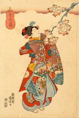 Utagawa Kuniyoshi: Shiki no uchi (From the sequence of the four seasons: spring), 1834-1847