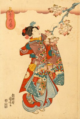 Utagawa Kuniyoshi: Shiki no uchi (From the sequence of the four seasons: spring), 1834-1847