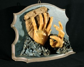 "Wax model representing two hands", Anna Morandi, 1755-74
