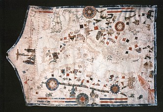 Mediterranean nautical map by Giulio Petrucci (Pisa, 1571)