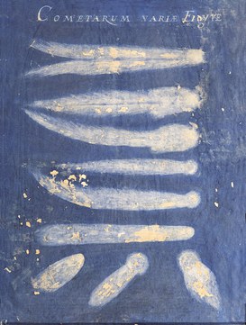 Representations of comets by Maria Clara Eimmart (Nuremberg, ending of the 17th century)