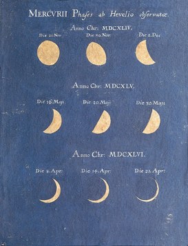 Representations of Mercury by Maria Clara Eimmart (Nuremberg, ending of the 17th century)