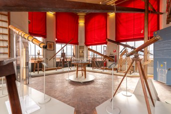 Telescopes on the seventh floor of the Specola Tower