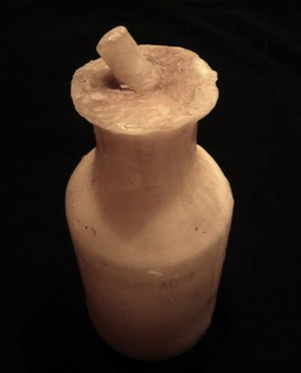 Bottiglia di cera per acido fluoridrico