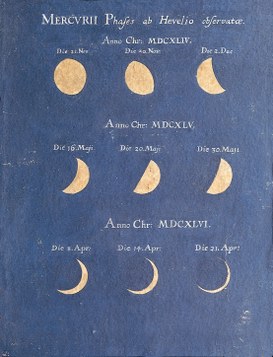 Raffigurazioni di Mercurio di Maria Clara Eimmart (Norimberga, fine ‘600)