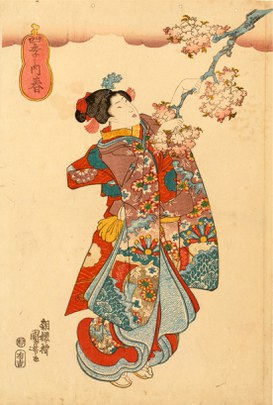 Utagawa Kuniyoshi: Shiki no uchi (Dalla serie delle quattro stagioni: primavera), 1834-1847