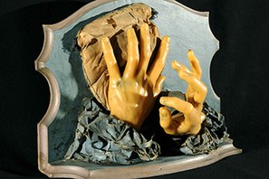 Modello di mani in cera di Anna Morandi