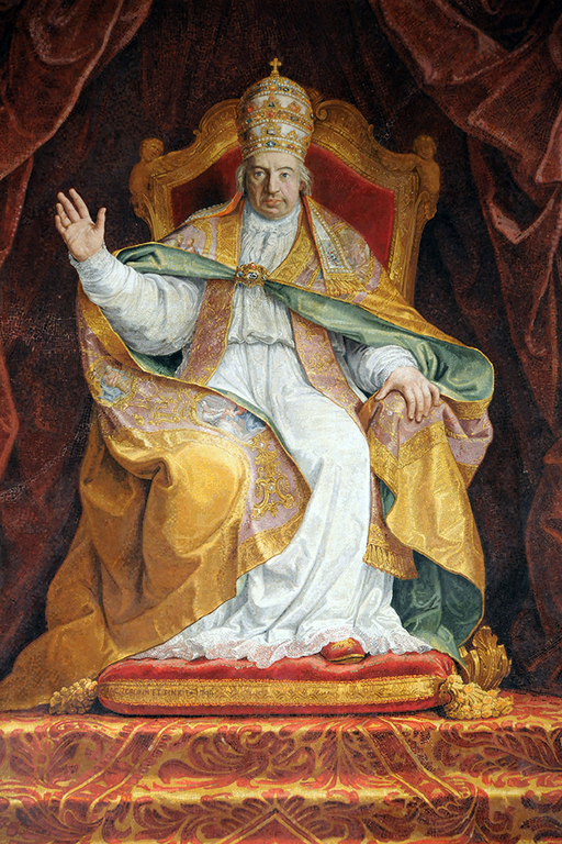 Mosaico raffigurante papa Benedetto XIV