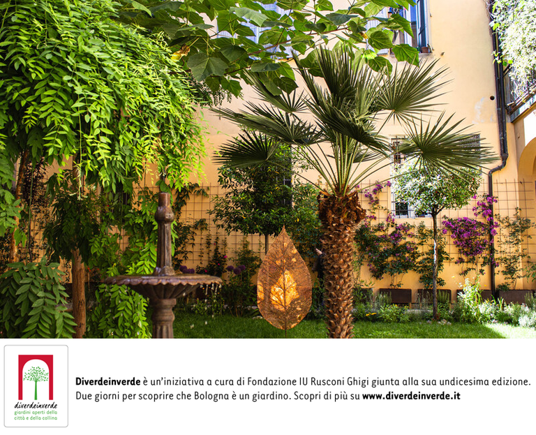 Giardino interno di un palazzo bolognese