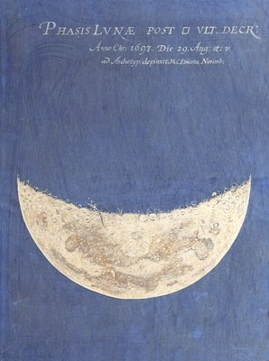 Disegno della luna di Maria Clara Eimmart
