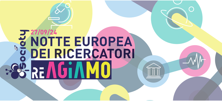 Banner grafico della Notte Europea dei Ricercatori 2024