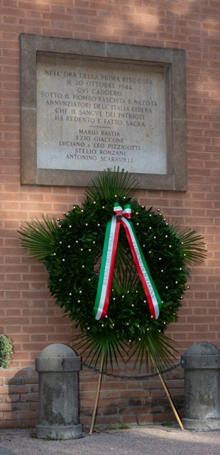 lapide dedicata alla commemorazione del 20 ottobre 1944